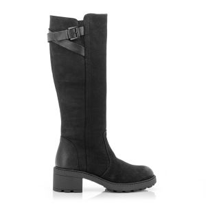 Women`s Heeled Boots CARLO FABIANI-106509 NABUCK BLACK