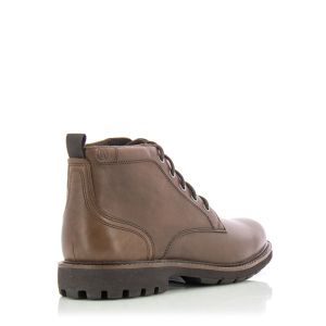 Men`s Boots CLARKS-26173425 BATCOMBE MIX DARK TAN LEA