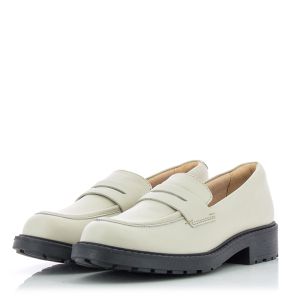 Women`s Loafer CLARKS-26177778 ORINOCO2 PENNY IVORY LEATHER
