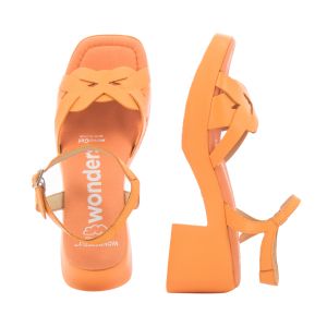 Women`s Heeled Sandals WONDERS-D-1011 CATALINA APRICOT