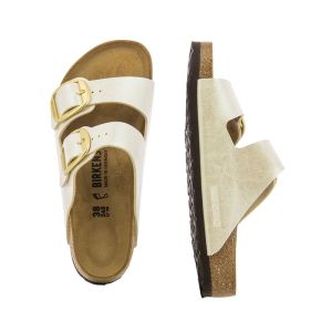 Дамски Чехли Комфорт BIRKENSTOCK - 1020032 ARIZONA BIG BUCKLE GRACEFUL PEARL WHITE