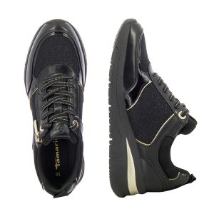 Women`s Sneakers TAMARIS-1-23721-42-048  BLACK/GOLD