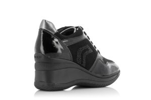 Дамски спортни обувки на платформа GEOX - d6475b-blackaw17